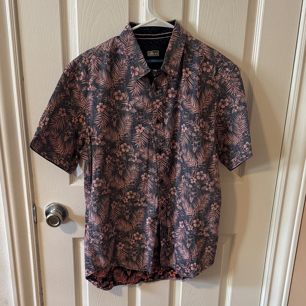 Alton Pink and Grey Floral Men's Shirt